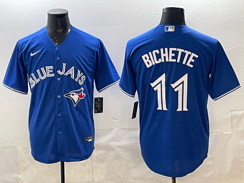 Men 2025 Nike Toronto Blue Jays #11 Bichette Blue Game MLB Jersey 015